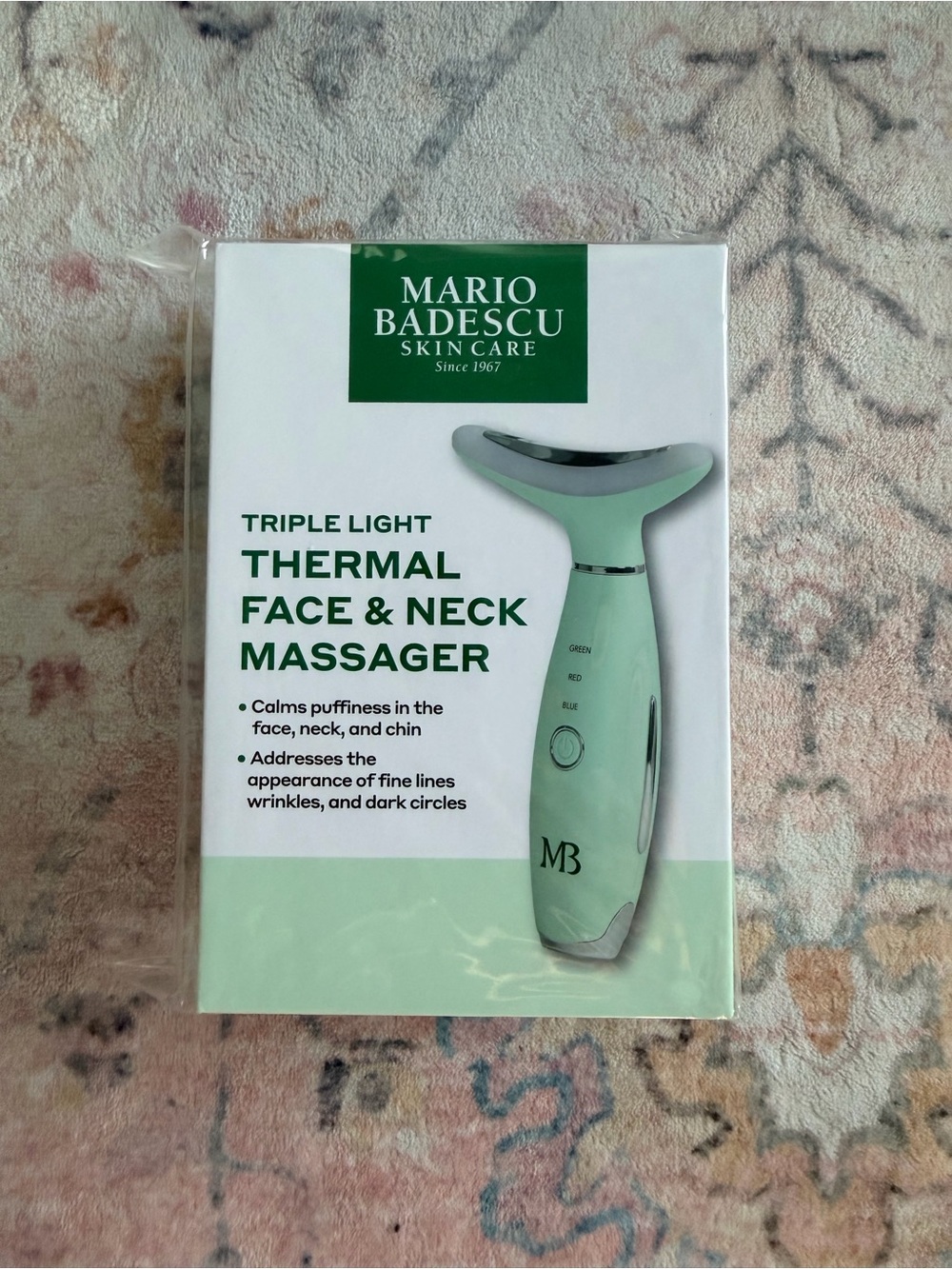 Mario Badescu Triple Light Thermal Face & Neck Massager New in Packaging